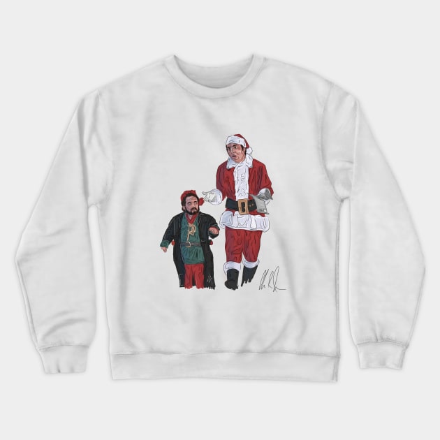 Seinfeld: Cosmo Claus & Mickey the Elf Crewneck Sweatshirt by 51Deesigns